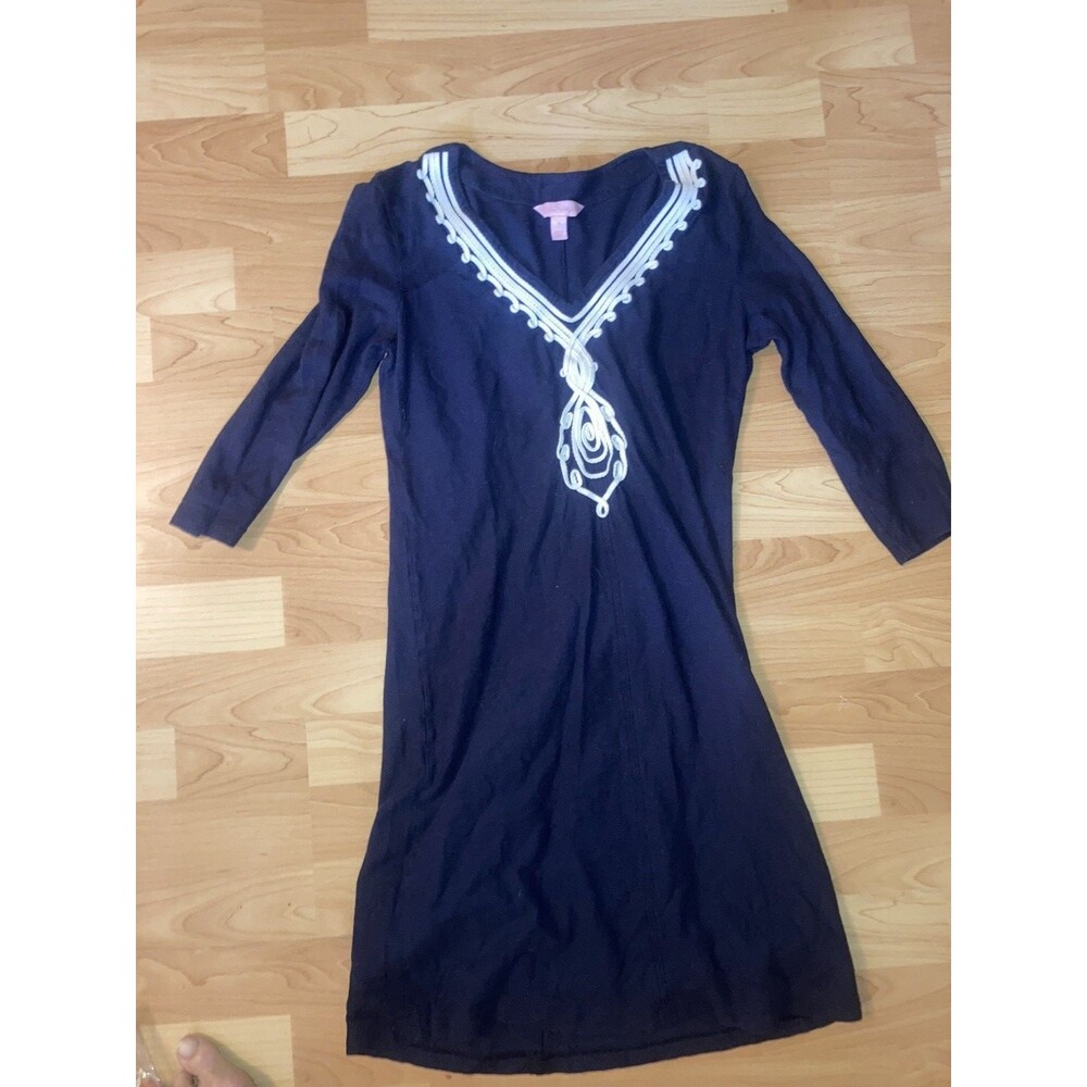 Lilly Pulitzer Tidewater Cotton Tunic Dress Beach Nautical Bohemian Cover Up S